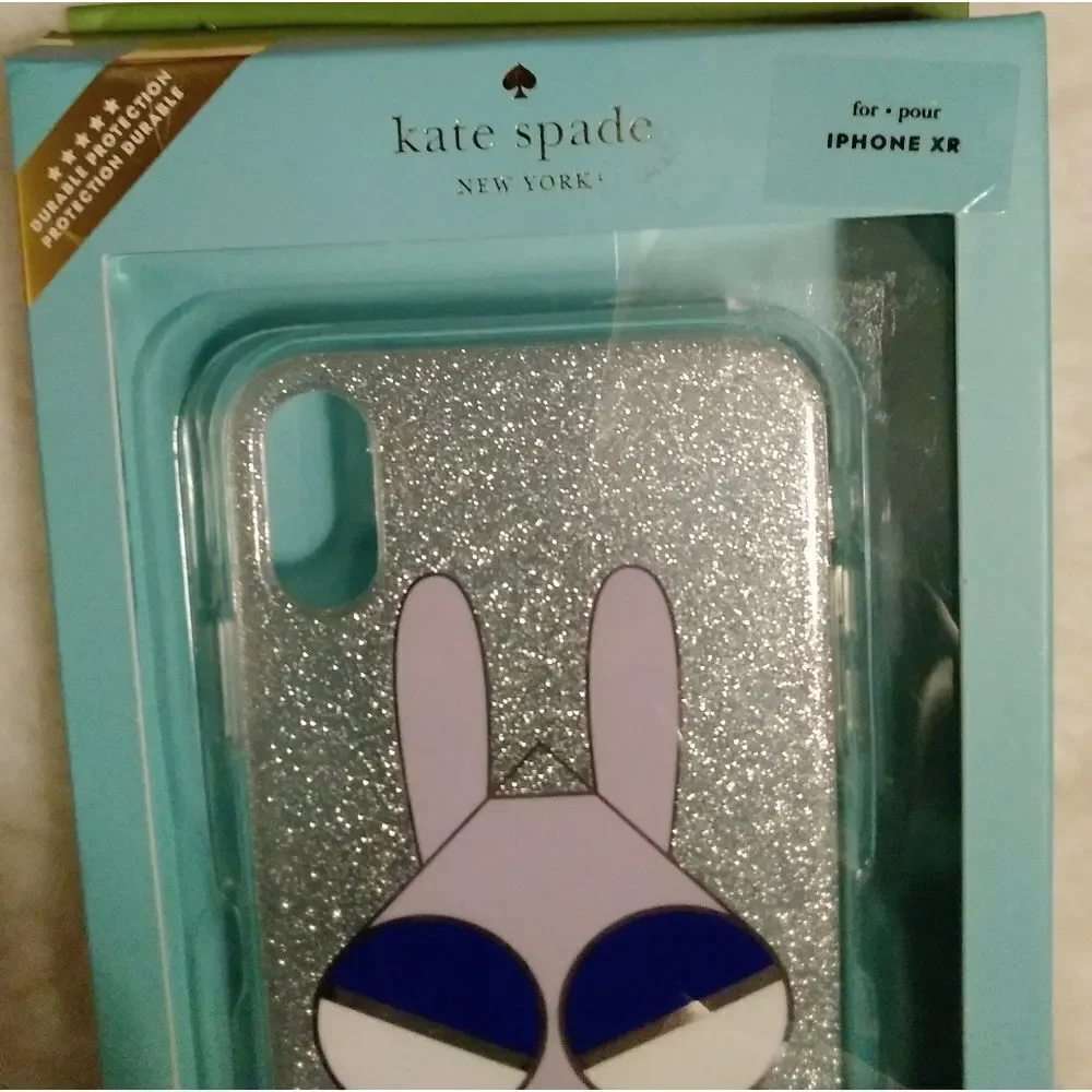 🆕 Kate Spade iPhone XR Glitter Bunny Case